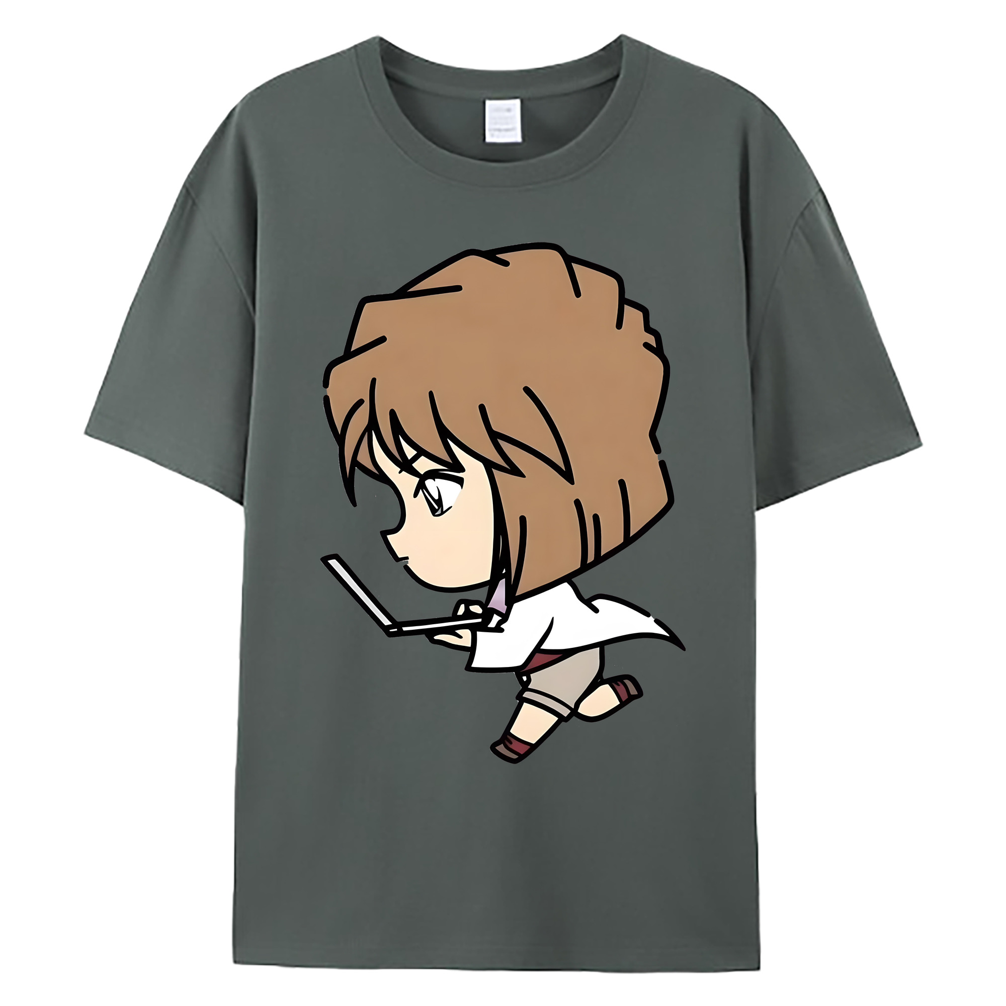 （画像用） 名探偵コナン 灰原 哀 はいばら あい Detective Conan Anita Hailey、Vi Graythorn Haibara Ai 綿100％ メンズ半袖Tシャツ｜肌触りやわらか＆通気性